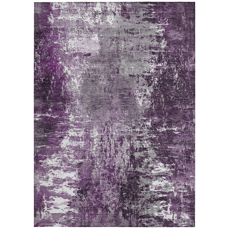 HomeRoots Abstract Transitional Rectangle Outdoor Rug
