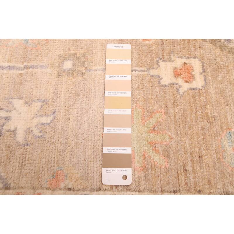 ECARPETGALLERY Hand-knotted Modern Oushak Brown Wool Rug - 8'1 x 9'8