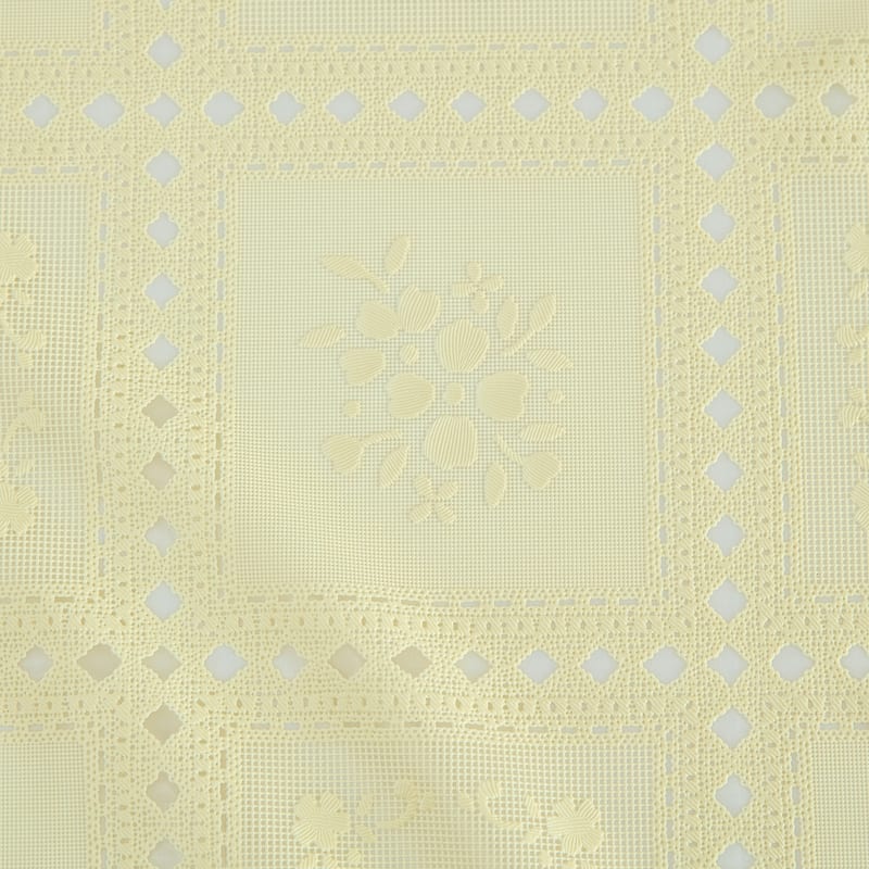 Crochet Lace-Inspired 3-Yard Cut-to-fit Vinyl Tablecloth/Table Protector - 54x108