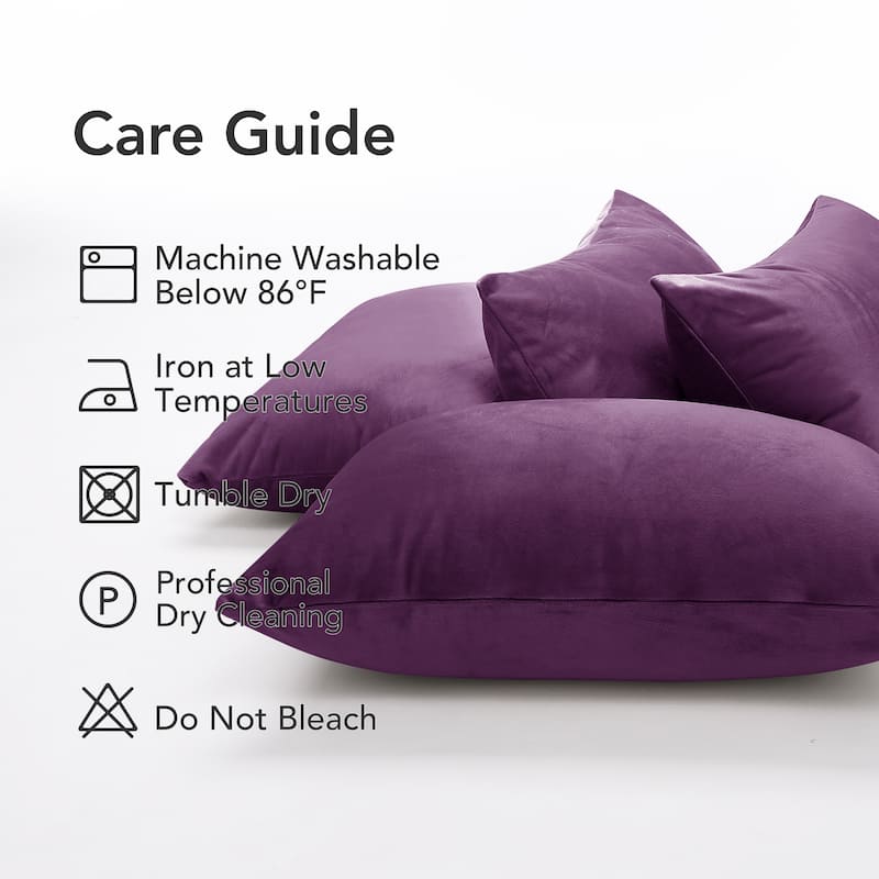 Deconovo Velvet Throw Pillow Covers 4 PCS (Cover Only)