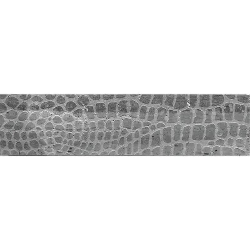 Artisana 3x12 in. Textured Etched Reptille Elongated Subway Wall and Floor Tile (5 sq ft/case, 20-Pack) - Gray