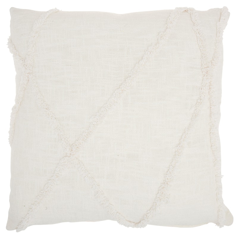Mina Victory Distressed Diamond Boho Throw Pillow