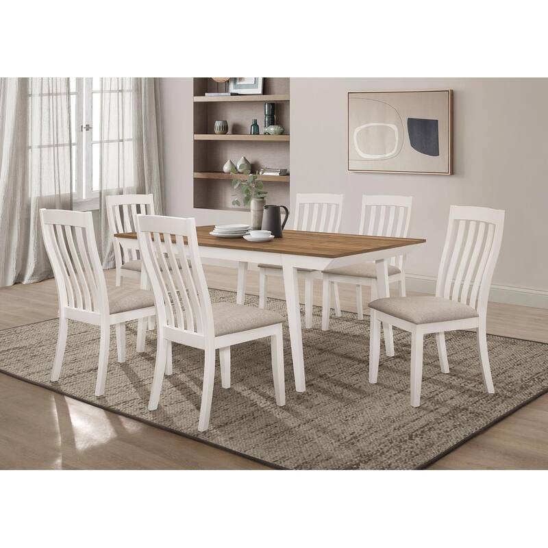 Prospect Off White Dining Side Chair with Slat Back (Set of 2)