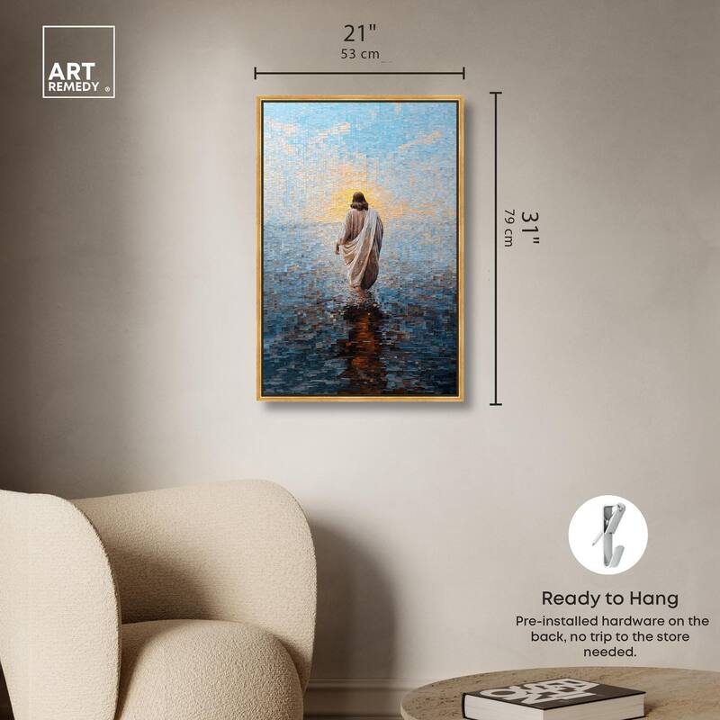 Water Walker Mosaic I Canvas by Art Remedy
