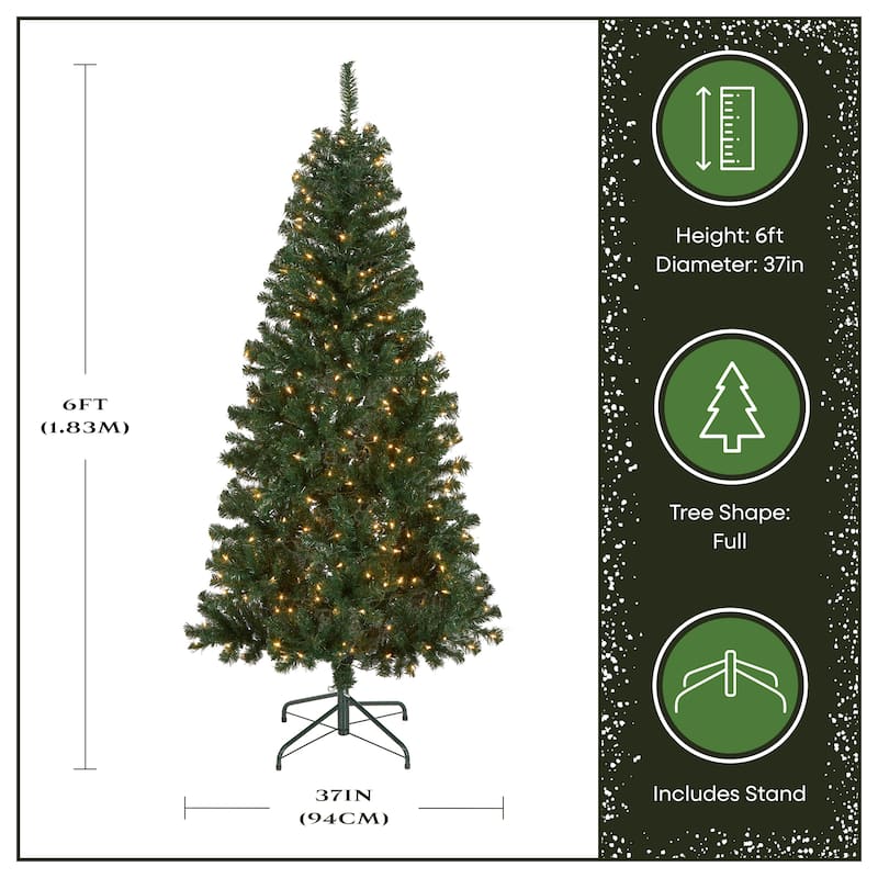National Tree Company 6 ft. Acacia Christmas Tree with Clear Lights - 6 Foot