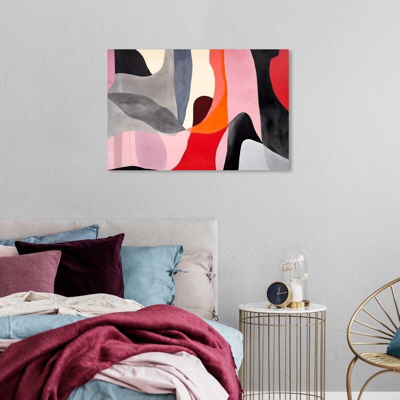 Wynwood Studio Canvas Abstract Ballet Stage Pink and Modern & Contemporary Wall Art Canvas Print - 36 x 24