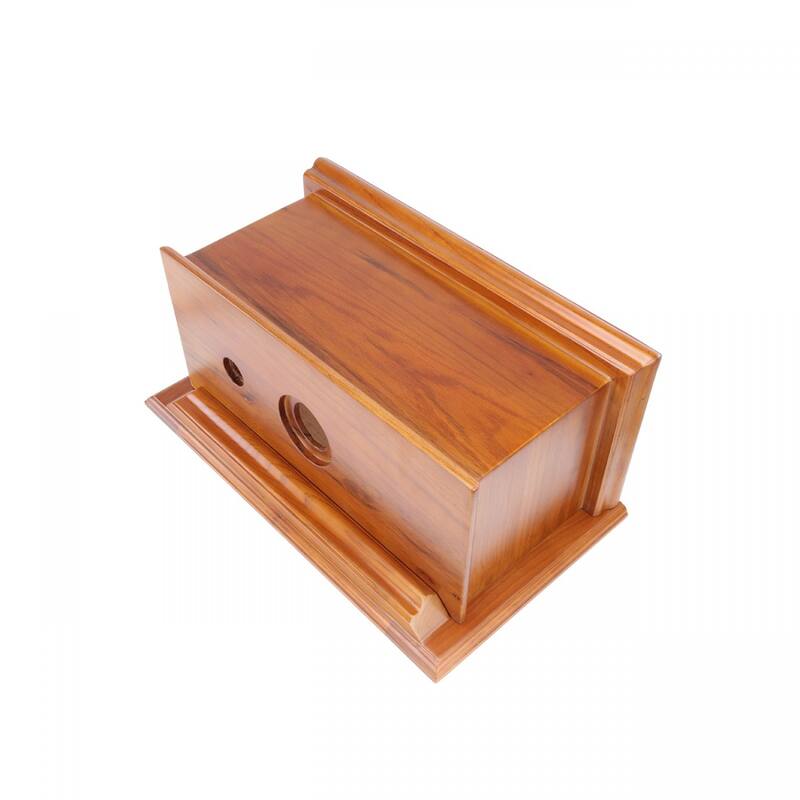 High Tank Toilet - Light Mahogany Flat Tank, Chrome Plated Z Pipe and Round White Bowl Renovators Supply