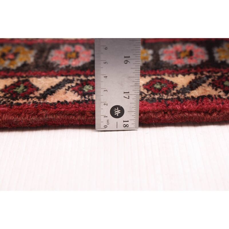 ECARPETGALLERY Hand-knotted Konya Anatolian Burgundy Wool Rug - 3'5 x 12'10