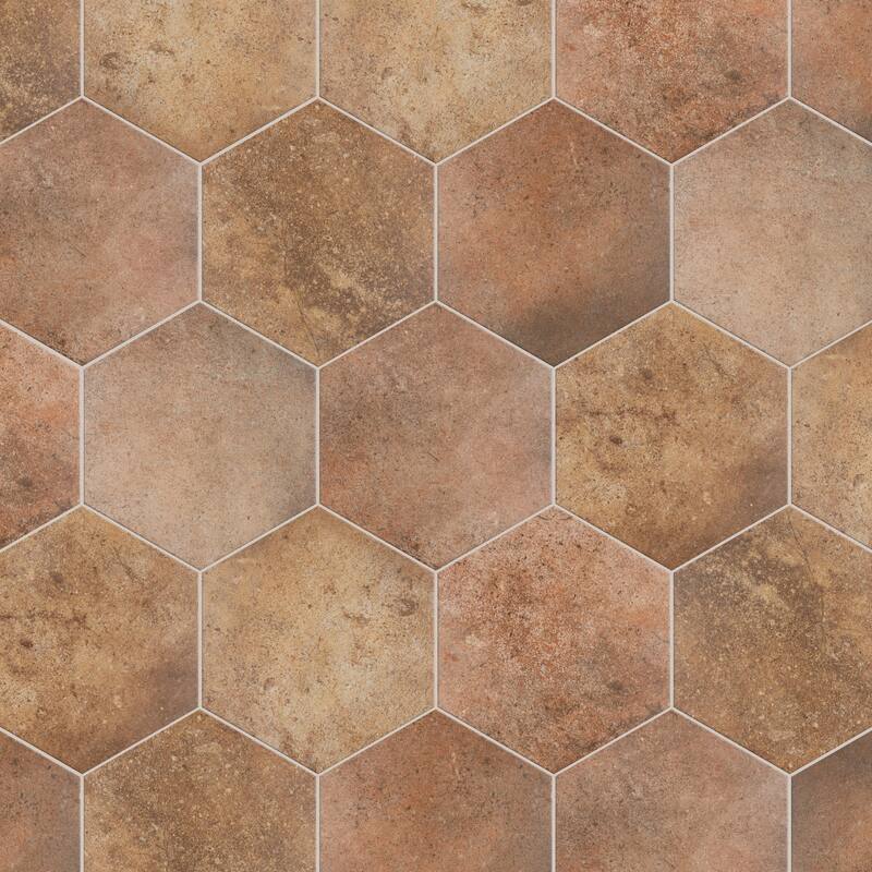 Merola Tile Abadia Hex Natural 8-5/8" x 9-7/8" Porcelain Floor and Wall Tile