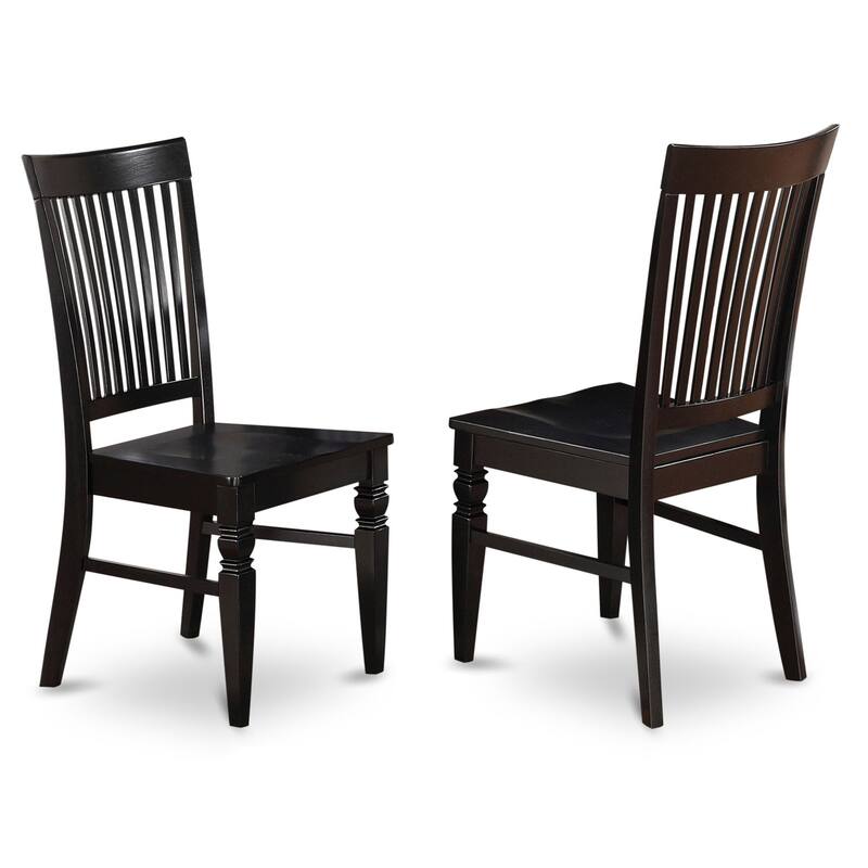 East West Furniture 5 Piece Dinette Set- a Round Dining Table with Dropleaf and 4 Dining Room Chairs, (Finish Options)