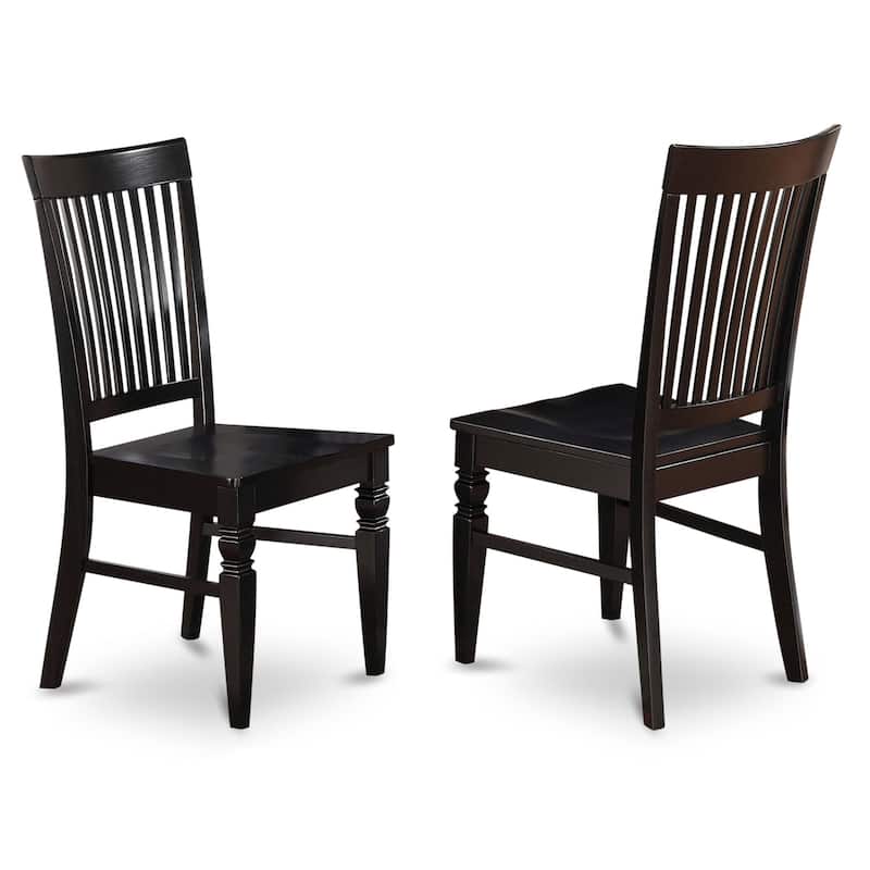 East West Furniture 6 Piece Dining Set Contains a Rectangle Dining Table and 4 Kitchen Chairs with a Bench, Black