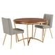 preview thumbnail 6 of 26, Vanderson Natural Wood and Gold Dining Set by iNSPIRE Q Modern