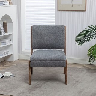 Modern Accent Chair with Wooden Legs - Bed Bath & Beyond - 37397748