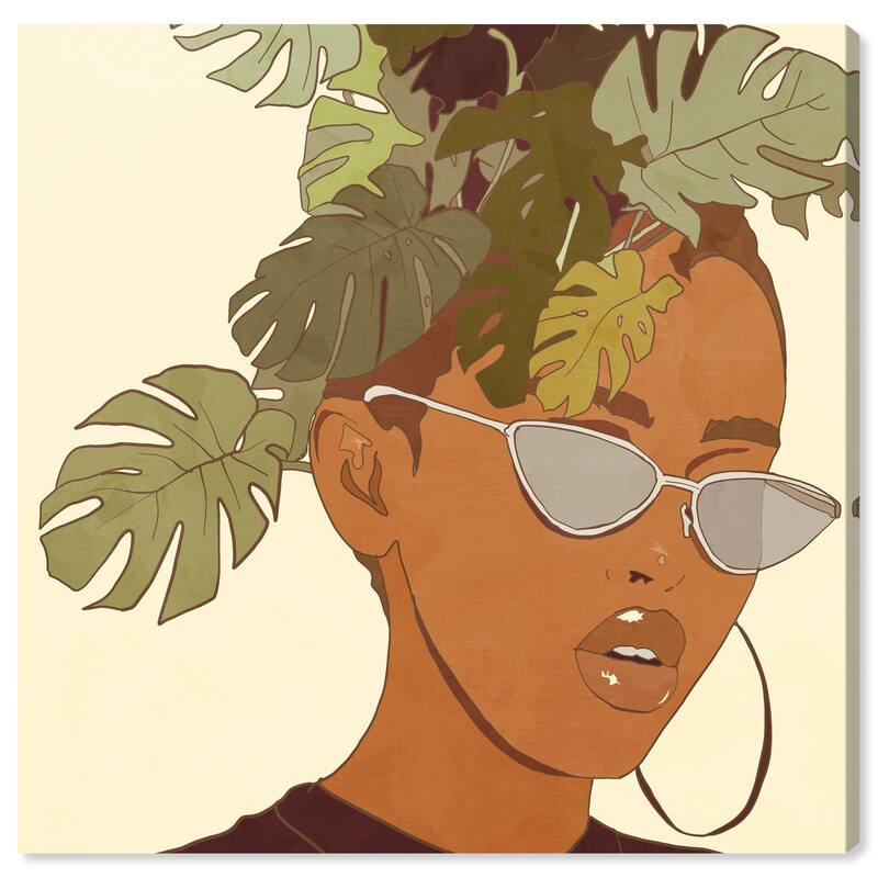 Wynwood Studio Prints Fashion and Glam Tropical Minded Green and Army Green Tropical Wall Art Canvas Print