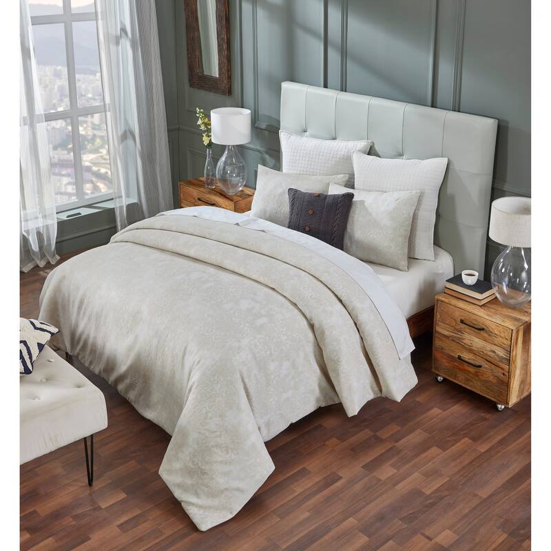 Better Trends Vincent Collection Poly/Cotton Damask Comforter Set with Sham-Supper Absorbent, Machine Washable, Tumble Dry