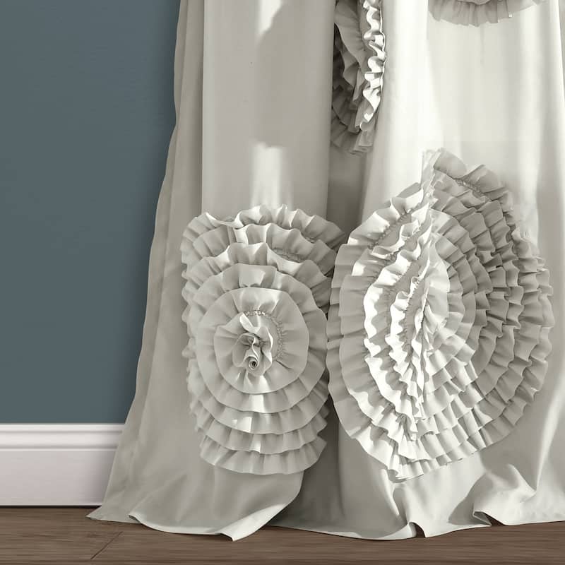 Silver Orchid Ince Flora Curtain Panel