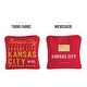 preview thumbnail 2 of 2, Kansas City Football Red Dual Sided Cornhole Bags
