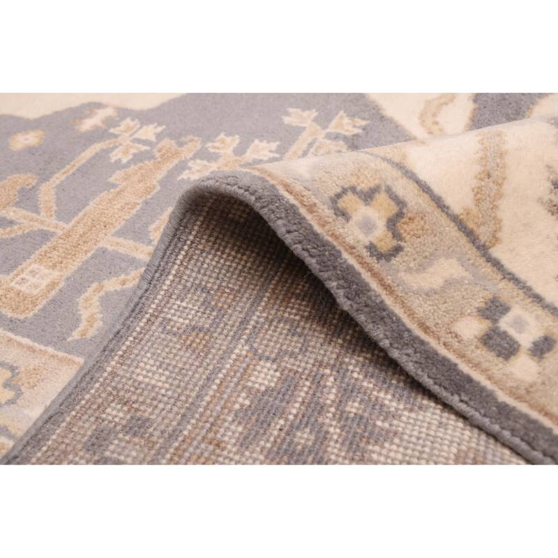 ECARPETGALLERY Hand-knotted Royal Oushak Grey Wool Rug - 7'11 x 9'10