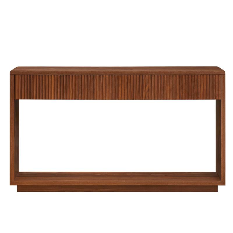59 Inch Console Table with 2 Drawers, Medieval - Modern Entrance Table, Sofa Table for Behind Sofa, Hallway Table