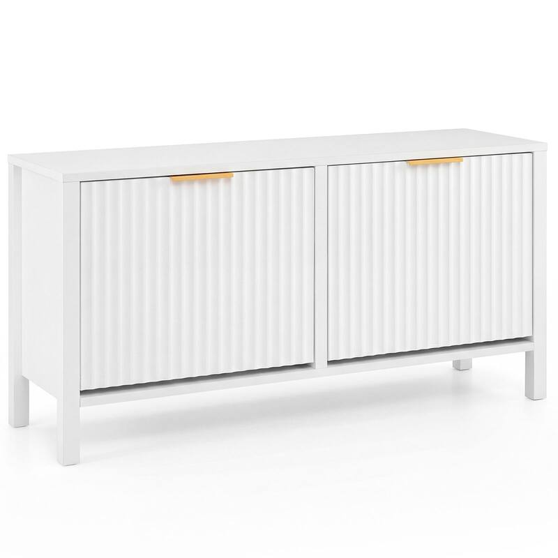 Gymax Shoe Storage Bench Narrow Wooden Entryway Bench w/ 2 Flip