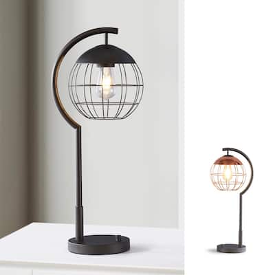 Metro Wire Globe 26.5" H Table Lamp