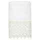 Authentic Hotel and Spa 100% Turkish Cotton Aiden White Lace Embellished Hand Towel - White