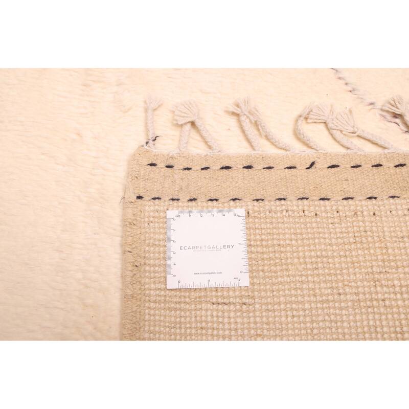 ECARPETGALLERY Hand-knotted Pak Finest Marrakesh Cream Wool Rug - 6'8 x 9'11