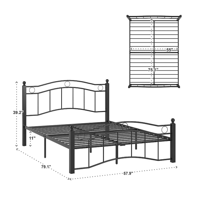 Sadie Brown and Black Metal Bed by iNSPIRE Q Classic