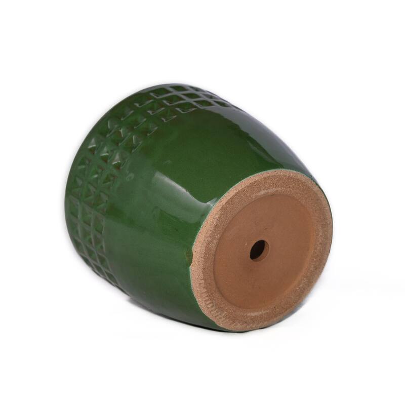 Ceramic Planters with Drainage Hole - Frost Proof Indoor Outdoor Flower Pots, for Patio Garden Windowsill, Set of 3