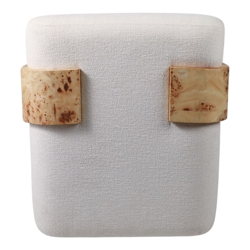 Accent Chair Wood Non-Woven Fabric Rubber Wood Modern Style for Home Office Bedroom Living Room - 33" Ivory & Beige