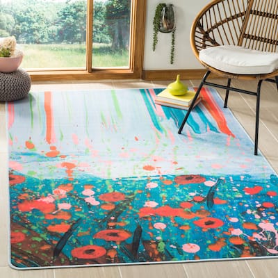 SAFAVIEH Daytona Machine Washable Slip Resistant Sheri Graphic Abstract Rug