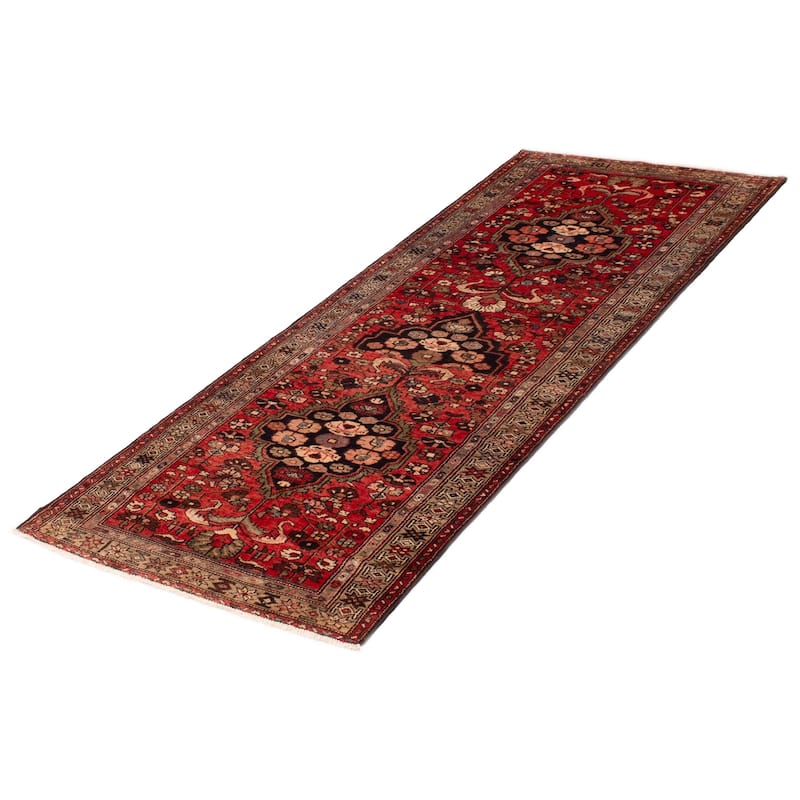 ECARPETGALLERY Hand-knotted Andelz Red Wool Rug - 3'10 x 9'5