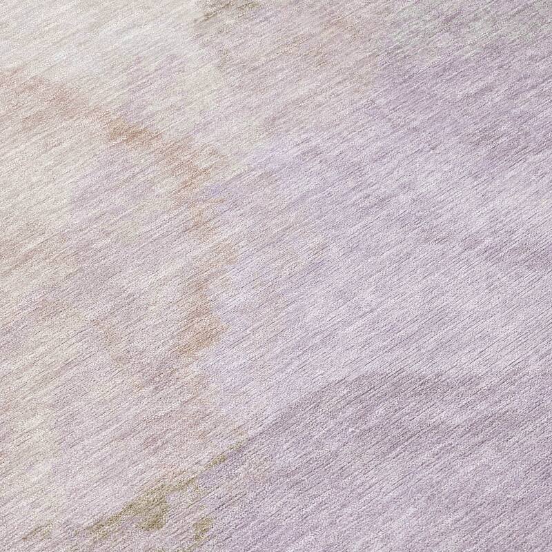 Machine Washable Indoor/ Outdoor Abstract Muted Chantille Rug