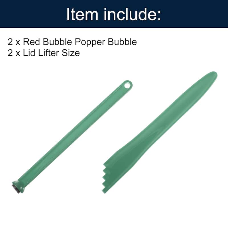 4 Pcs Canning Kits Included Magnetic Lid Lifter, Bubble Popper Bubble, Green