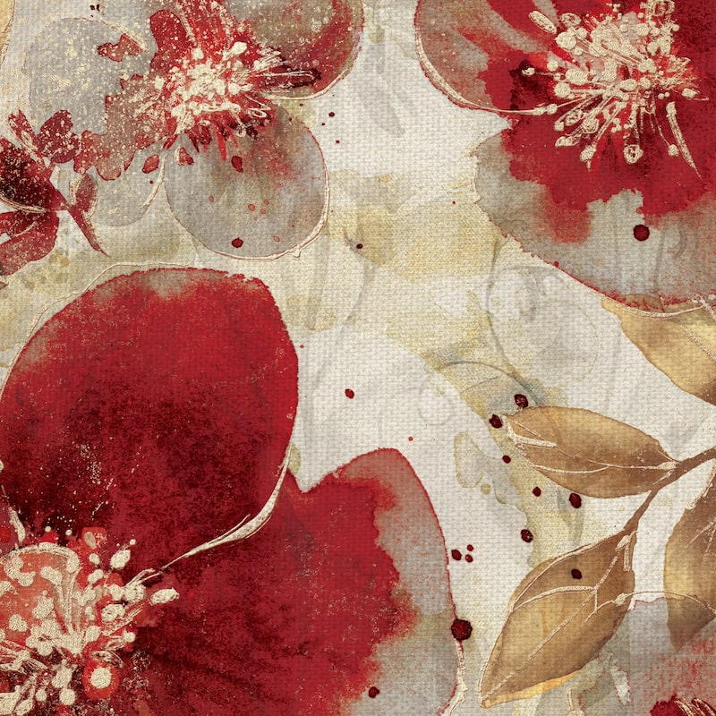 Crimson Petals A by Willowbrook Fine Art Canvas Art Print