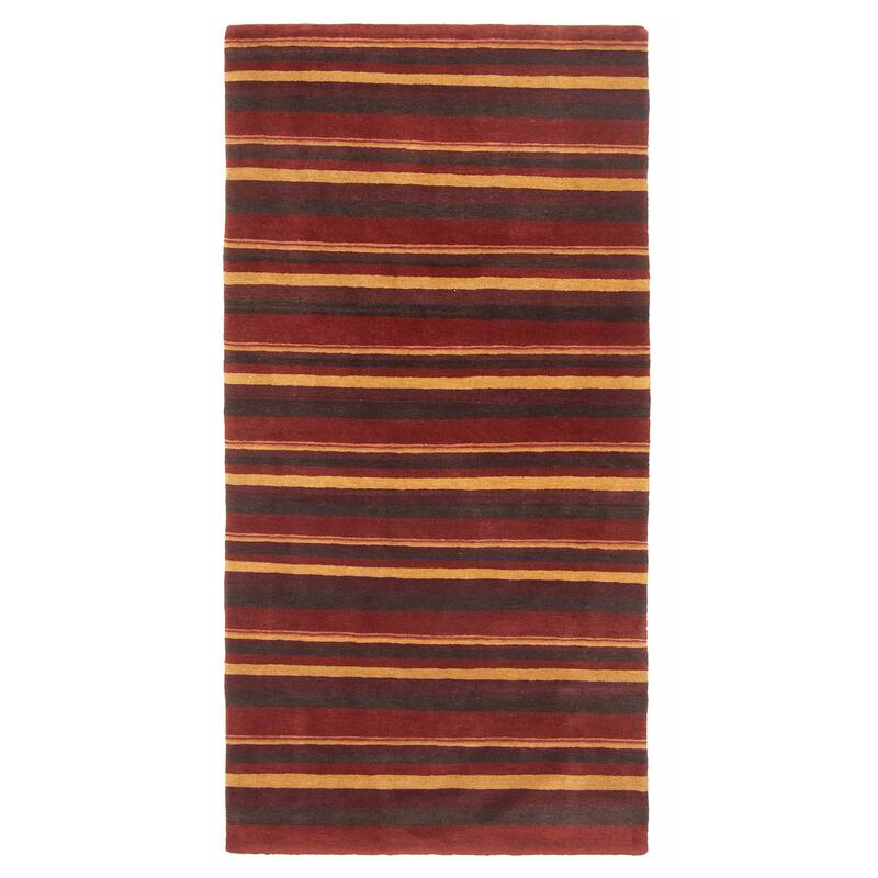 ECARPETGALLERY Hand-knotted Opulence Red Wool Rug - 3'3 x 6'7