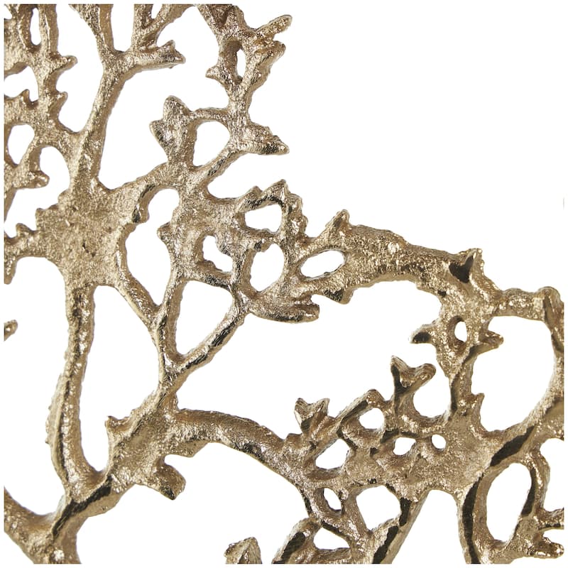 Aluminum Metal Tree Decorative Sculpture - Gold or Black - Roche River Decor