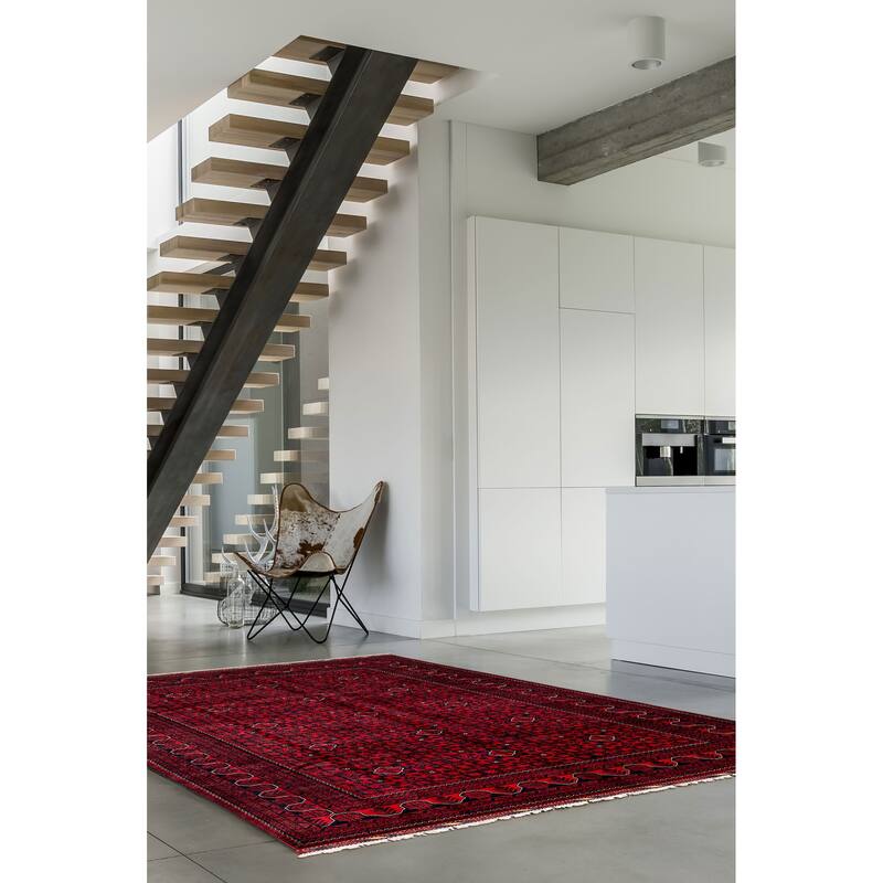 ECARPETGALLERY Hand-knotted Finest Khal Mohammadi Red Wool Rug - 6'7 x 9'10