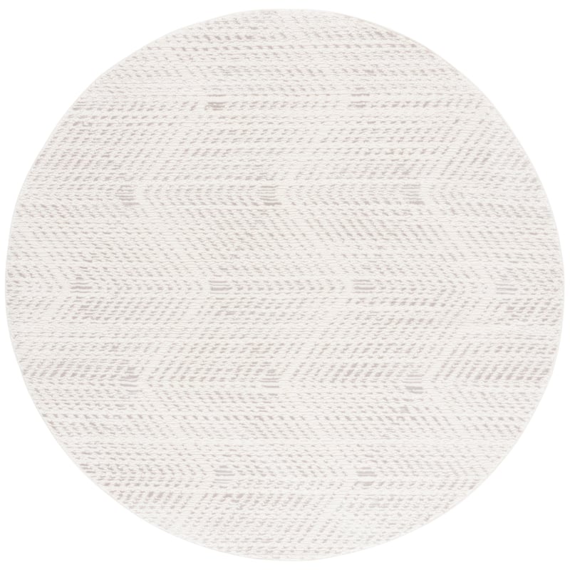 SAFAVIEH Revive Ghyslaine Transitional Rug - 6'7" Round - Ivory/Grey