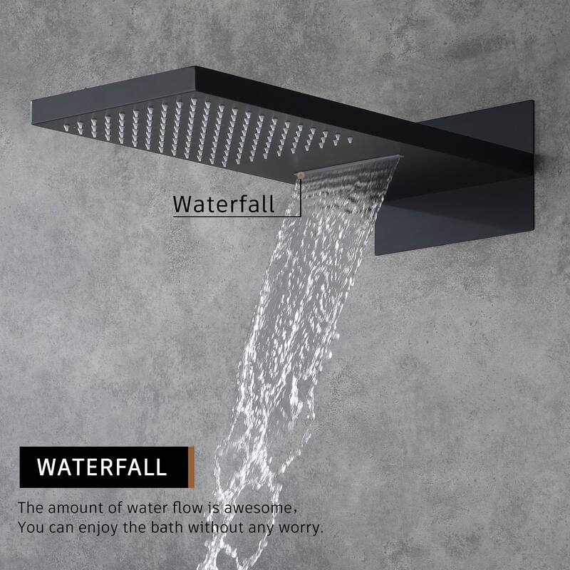 2-Spray 22-inch Wall Mounted Shower System With Handheld Shower Hand