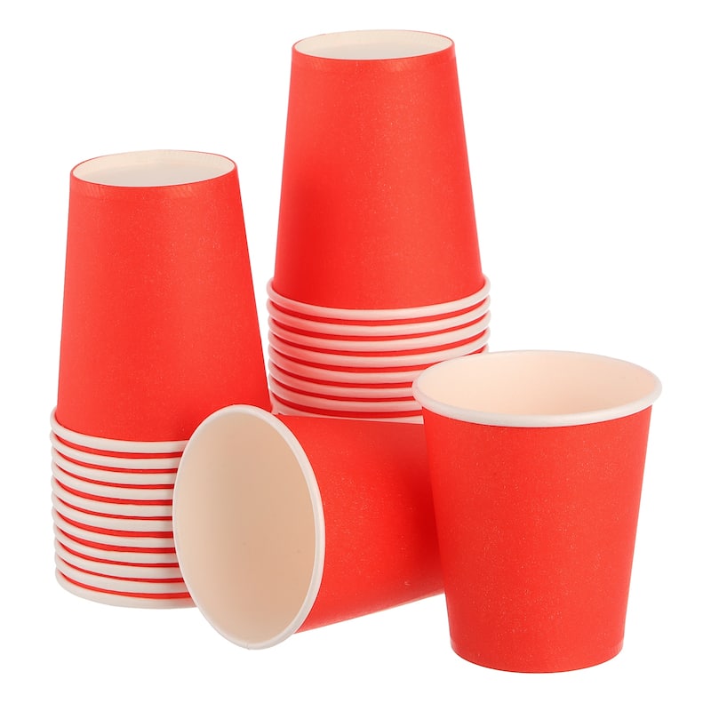 Colorful Disposable Paper Cups, 50 PCS 9 OZ DIY Paper Cups for Parties
