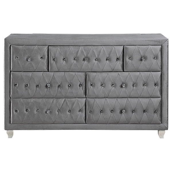 grey upholstered dresser Deanna Modern Classic 7-drawer - Bed Bath & Beyond WHATFUN
