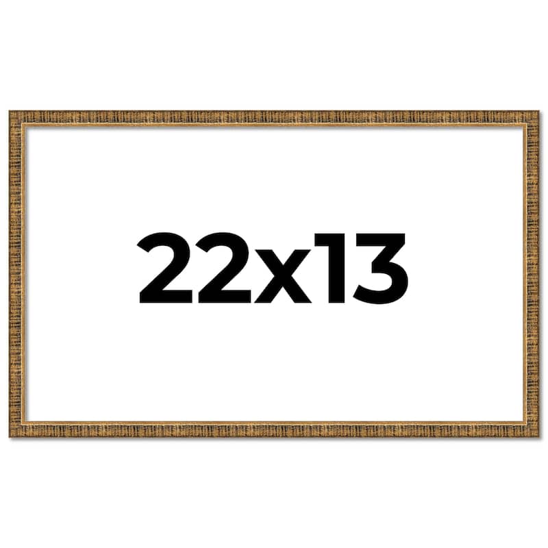 22x13 Frame Gold Kingsley Distressed Solid Wood Picture Frame Width