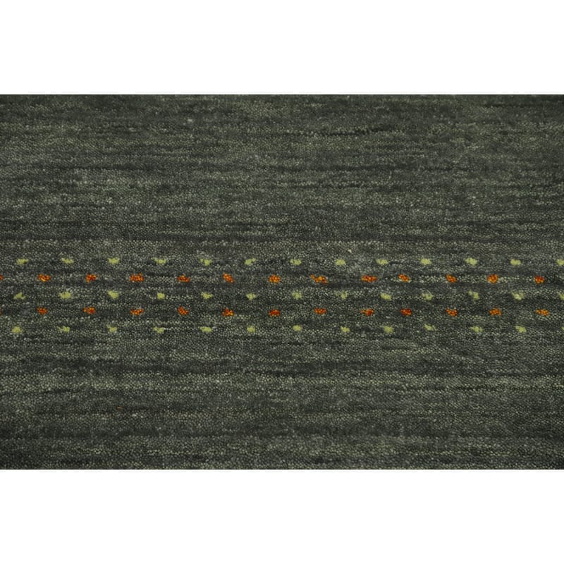 Hand Knotted Oriental 100% Wool Carpet Tribal Animal Pictorial Green Gabbeh Area Rug - 7' 4'' X 5' 2''