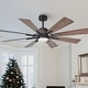 preview thumbnail 17 of 46, Parrot Uncle 60" Farmhouse Integrated LED Windmill Ceiling Fan with Light and Remote