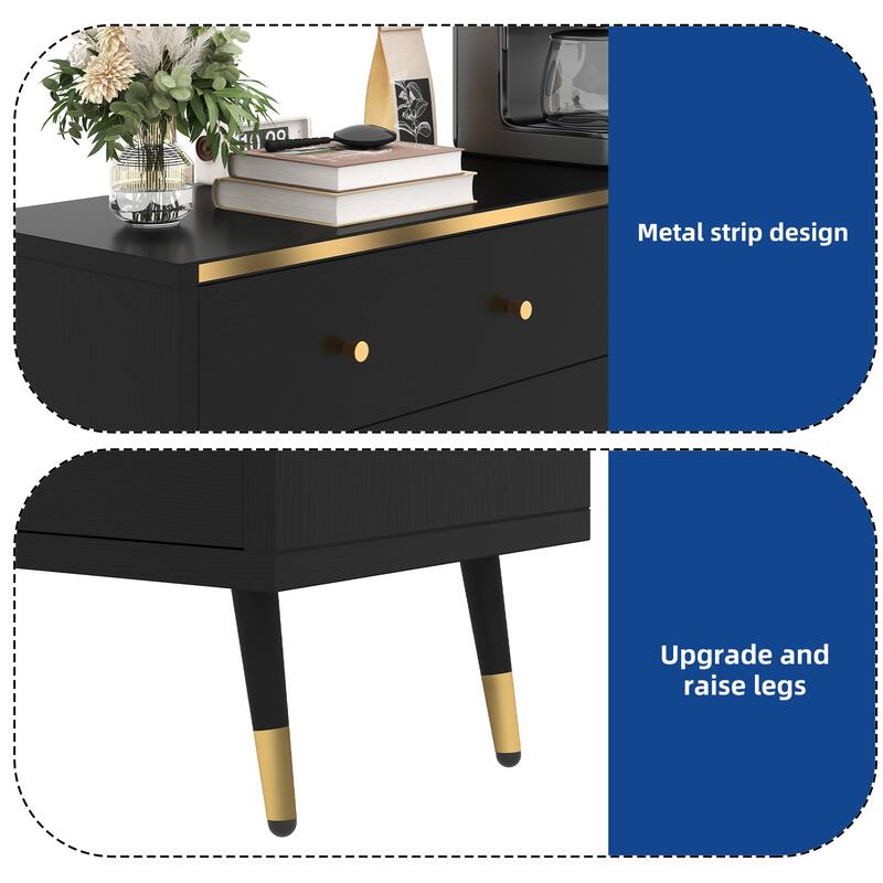 Moasis 47" W 6 Drawers Double Dresser for Bedroom, Chests of drawers