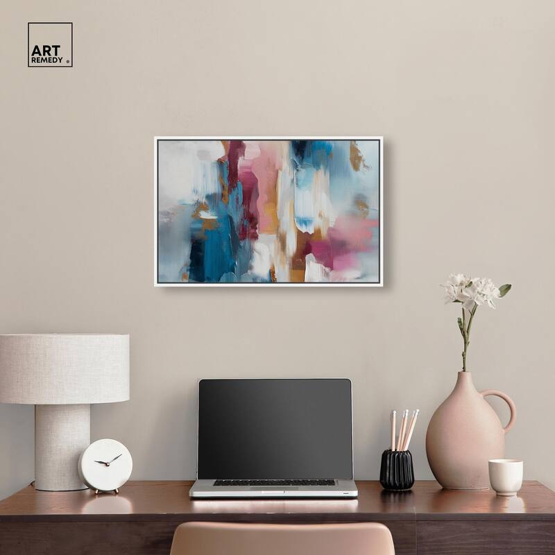 Rosy and Ocean Hues II Canvas by Art Remedy