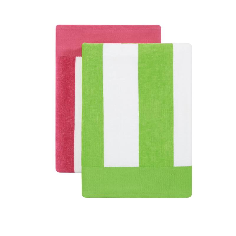 Oceanfront Resort Cabana Stripe 2 Pack Beach Towel - 36x72