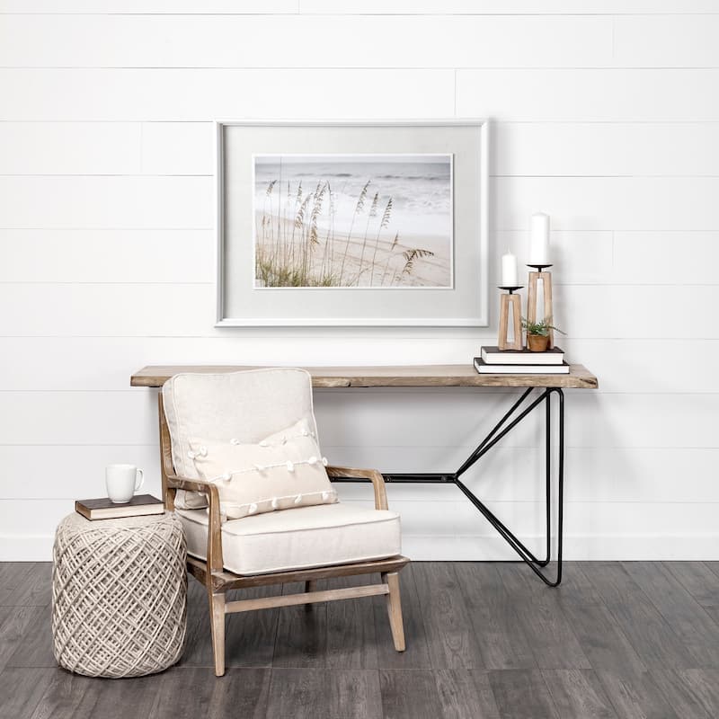 Silver Seagrass Framed Art Print