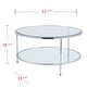 preview thumbnail 14 of 12, SEI Furniture Rainier Round Metal and Glass Coffee Coffee Table